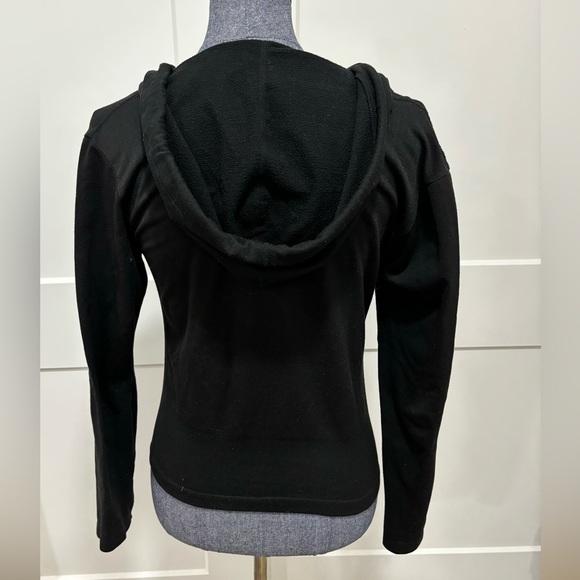 Aura black drawstring zip up hoodie - Picture 4 of 5